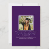 Invitation Chic Purple Photo Collage Party Graduation (Dos)