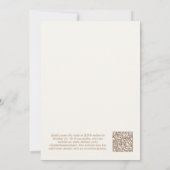 Invitation Chic QR Code Gold Cream Arrière - plan Vellum Over (Dos)