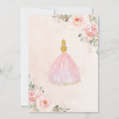Invitation Chic Quinceañera Blush Rose Floral Blonde Annivers (Dos)