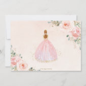 Invitation Chic Quinceañera Blush Rose Floral Tiara Anniversa (Dos)