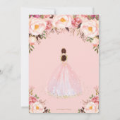 Invitation Chic Quinceañera Soft Blush Floral Princess (Dos)