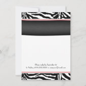 Invitation Chic Red Gerber Daisy Zebra Imprimer Fête des mari (Dos)