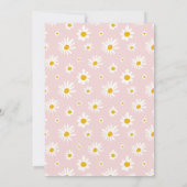 Invitation Chic Retro Rose Daisy Flower 1er anniversaire (Dos)