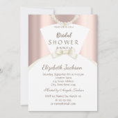 Invitation Chic robe de mariée Rose Fête des mariées or (Devant)