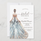 Invitation Chic robe nuptiale Parties scintillant or Fête des (Devant)