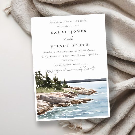 Invitation Chic Rocheux Pine Montagne Matin Après