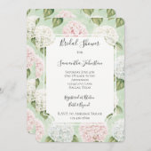 Invitation Chic Romantique rose Bleu Blanc Fête des mariées F (Devant / Derrière)