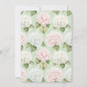 Invitation Chic Romantique rose Bleu Blanc Floral Mariage (Dos)