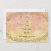 Invitation Chic Rose 80e anniversaire (Dos)