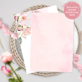 Invitation Chic rose, blanc et Rose or Mariage Floral