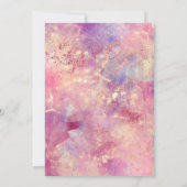 Invitation Chic rose bleu rose holographique goutte à goutte (Dos)