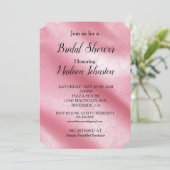 Invitation Chic Rose Blush Faux Cuir (Debout devant)