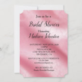 Invitation Chic Rose Blush Faux Cuir (Devant)