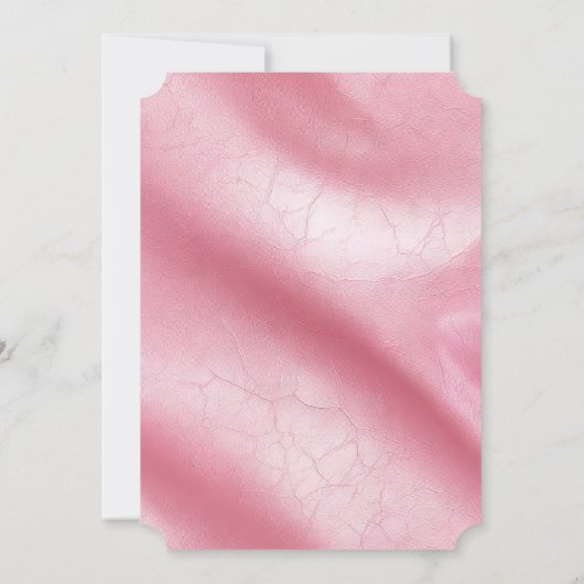 Invitation Chic Rose Blush Faux Cuir (Dos)