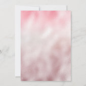 Invitation Chic rose blush or parties scintillant gouttes Noë (Dos)