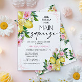 Invitation Chic Rose Elle A Trouvé Main Squeeze Fête des mari