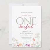 Invitation Chic rose Enchanted Petit Anniversaire (Devant)