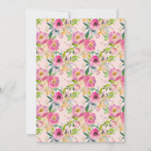 Invitation Chic rose floral C'est un Baby shower de fille (Dos)