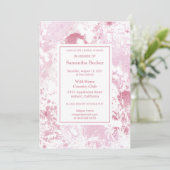 Invitation Chic Rose Floral Douche nuptiale (Debout devant)
