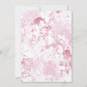 Invitation Chic Rose Floral Douche nuptiale (Dos)