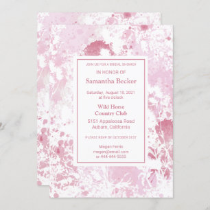 Invitation Chic Rose Floral Douche nuptiale