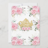 Invitation Chic Rose Floral Rose Baby shower High Tea Party (Dos)