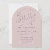 Invitation Chic Rose Gold Arch le Mariage de (Devant)