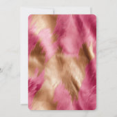 Invitation Chic Rose Gold Cowgirl Cowhide Anniversaire (Dos)