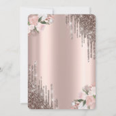 Invitation Chic Rose Gold Drives Brunch & Bubbly Fête des mar (Dos)