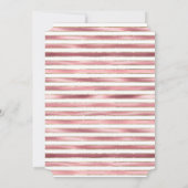 Invitation Chic Rose Gold Glam Blanc Rayures (Dos)