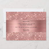 Invitation Chic Rose Gold Matron of Honor Proposition d'invit (Dos)