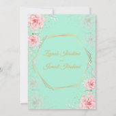 Invitation Chic Rose Gold Musulman Mariage (Dos)