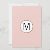 Invitation Chic Rose Gold Outline Blush Pink Mariage (Dos)