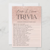 Invitation Chic rose gold paillettes ombré rose mariage (Devant)