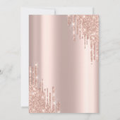 Invitation Chic Rose Gold Parties scintillant Drives (Dos)