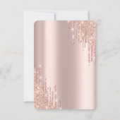 Invitation Chic Rose Gold Parties scintillant Drives RSVP (Dos)