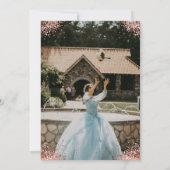 Invitation Chic Rose or Quinceañera robe Arc floral photo (Dos)