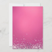 Invitation Chic Rose Pâle Argent Paillettes Monogramme (Dos)