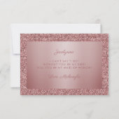 Invitation Chic Rose Parties scintillant or Drives Maid of H (Dos)