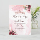 Invitation Chic Rose Parties scintillant or Roses de la Couro (Debout devant)
