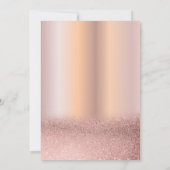 Invitation Chic Rose Parties scintillant or Roses de la Couro (Dos)