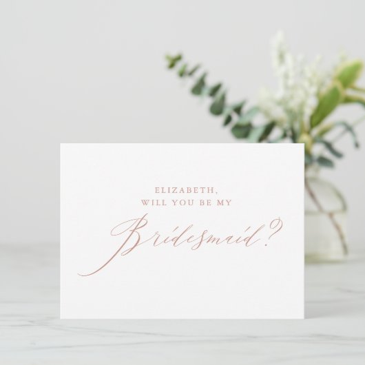 Invitation Chic Rose Parties scintillant or Script White Brid (Debout devant)