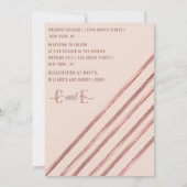 Invitation Chic Rose Rose Gold Parties scintillant Polygon Ge (Dos)