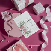 Invitation Chic rose rose Peony Floral Elegance Mariage