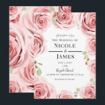 Invitation Chic Rose rose Shabby  Rustic Glam Mariage<br><div class="desc">Customisez comme vous voulez.</div>