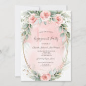 Invitation Chic rose Roses Gold Frame (Devant)