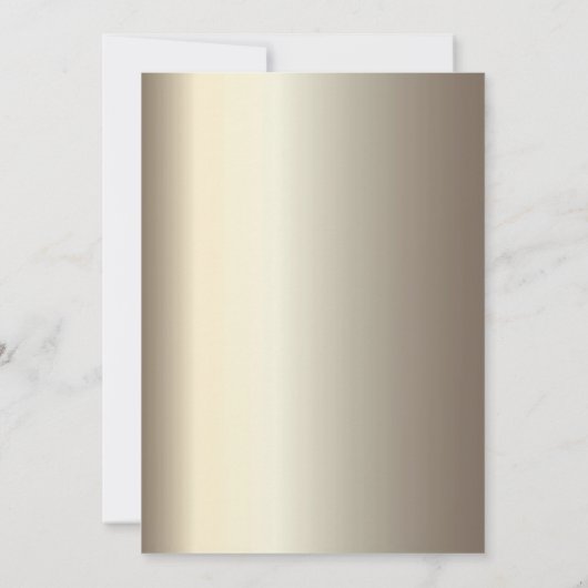 Invitation Chic rose Roses Gold Frame Mariage (Dos)