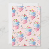 Invitation Chic Rose Vague Florale Baby shower Tea Party (Dos)