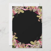 Invitation Chic Roses & Foliage Floral 40e anniversaire (Dos)