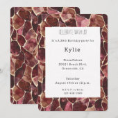 Invitation Chic rouge bourguignon Abstrait Anniversaire (Devant / Derrière)